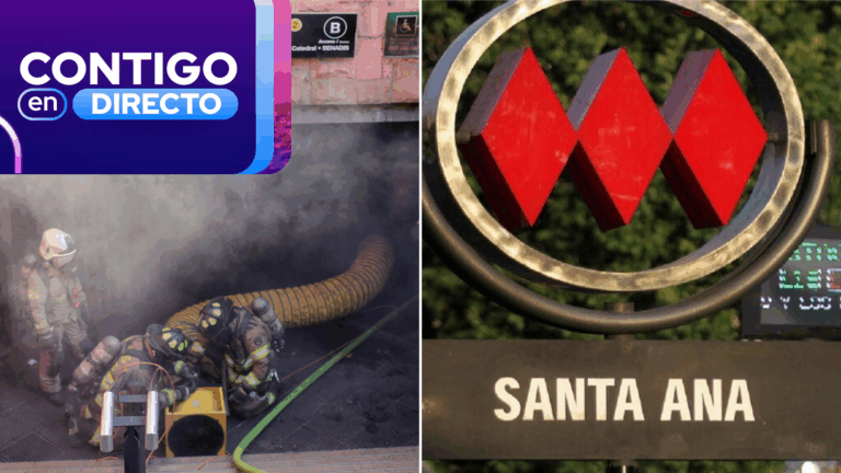 VIDEO | Cierran estación Santa Ana por humo en uno de los accesos: Reportan incendio en escalera mecánica