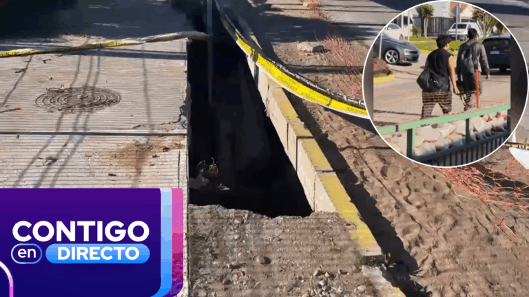 A un mes del sistema frontal: Socavón en plena vereda y falta de solución preocupa a vecinos de La Serena