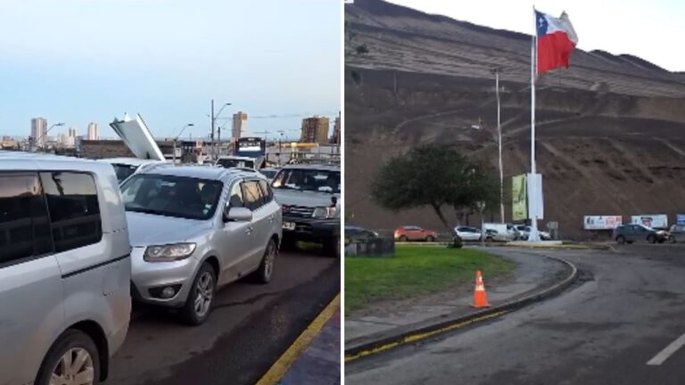 Caos en Iquique tras sistema frontal: Personas esperaron más de 13 horas para poder cruzar la ruta hacia Alto Hospicio