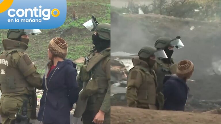 Por resistirse a abandonar el lugar: Detienen en vivo a habitante de toma 