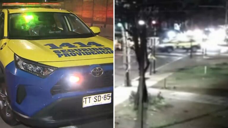 Hay cuatro patrullas con daños: Delincuentes balearon vehículo de seguridad municipal durante persecución en Providencia