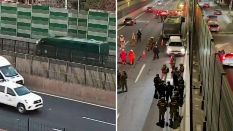 Tras detención de sujeto: Cobra fuerza tesis de intento de rescate de reos en Autopista Vespucio Sur