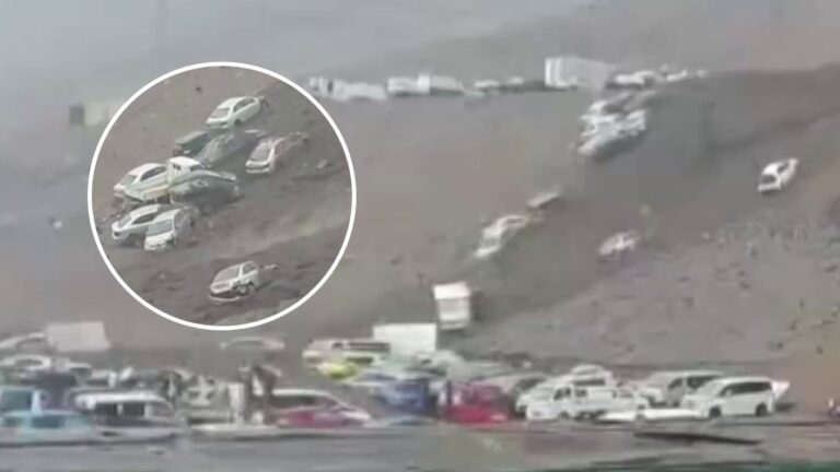 VIDEO | Lluvias provocaron impactantes deslizamientos de vehículos en ladera cerro de Iquique
