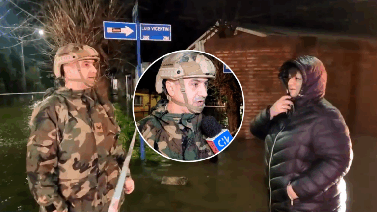 Desborde de canal mantiene en alerta a vecinos de Chillán: Militares llegaron al sector