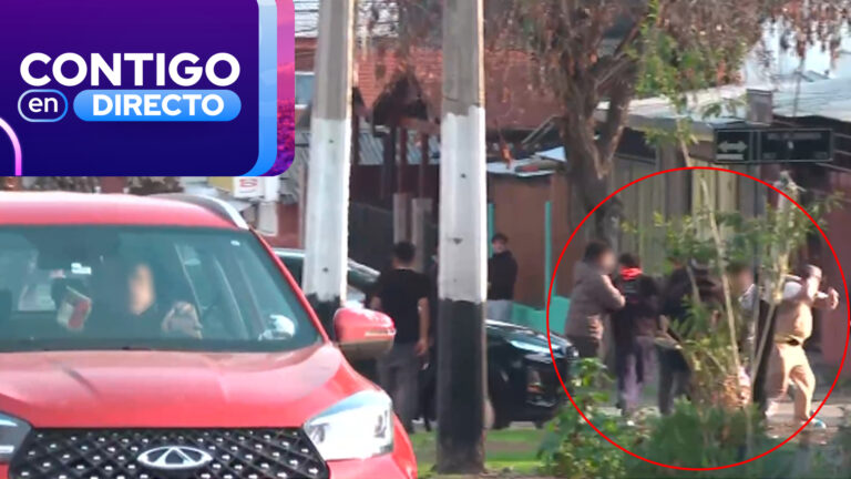 Durante operativo antidrogas en Huechuraba: Cámaras de CHV captaron pelea a golpes en plena calle