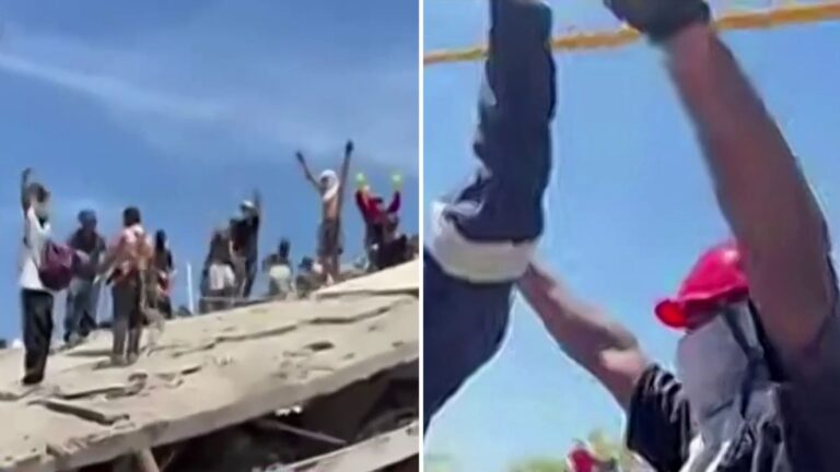 Dramático rescate: Graban momento exacto en que rescatistas encuentran sobrevivientes en Colombia