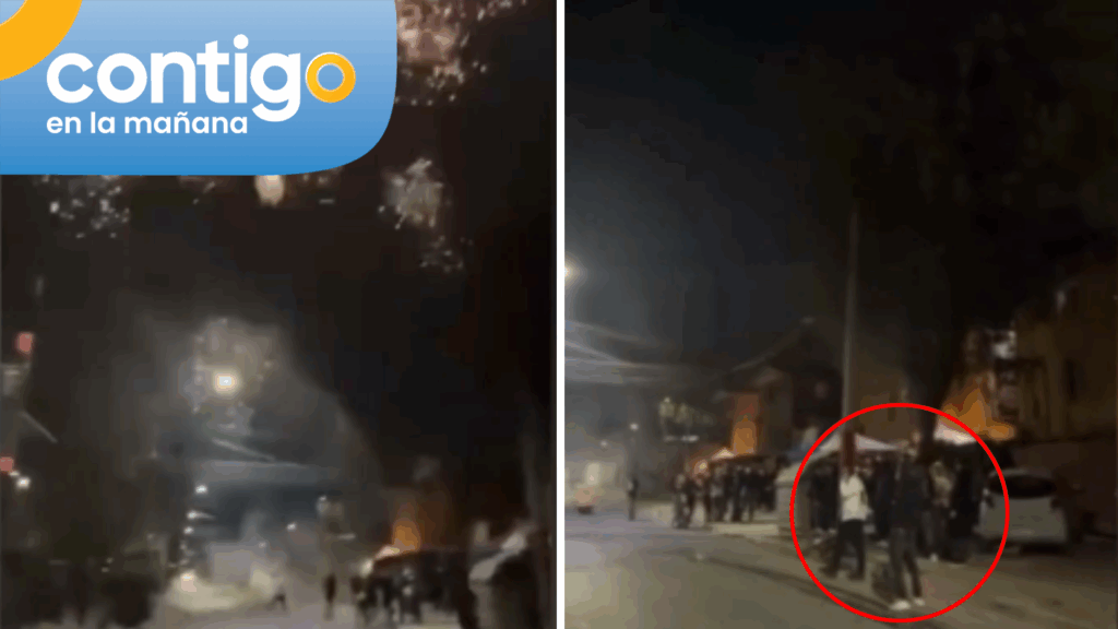 Disparos y fuegos artificiales en “velorio simbólico” en Quilicura: Sujetos asaltaron y quemaron un auto