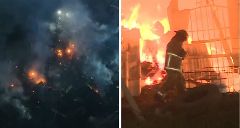 Voraz incendio azota al campamento El Esfuerzo en Maipú: Al menos 8 casas afectadas