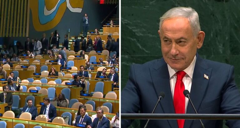 VIDEO | Delegaciones se retiraron en masa antes del discurso de Netanyahu en la ONU