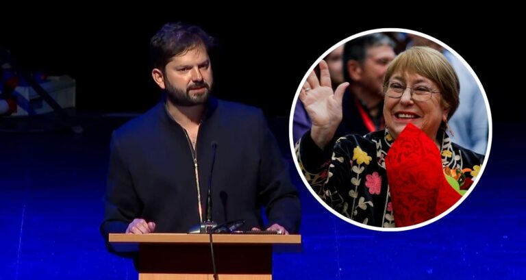 El mensaje de Boric a Bachelet en acto en La Pintana: 