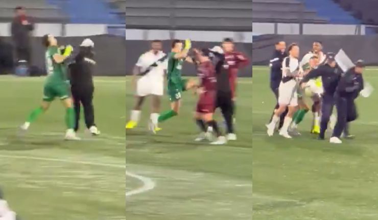 Caótico momento en Uruguay: Hinchas de Danubio invaden la cancha y el arquero los saca a patadas