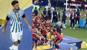 Marcó la diferencia: Futbolista argentino contó por qué fue el único que miró la premiación de España