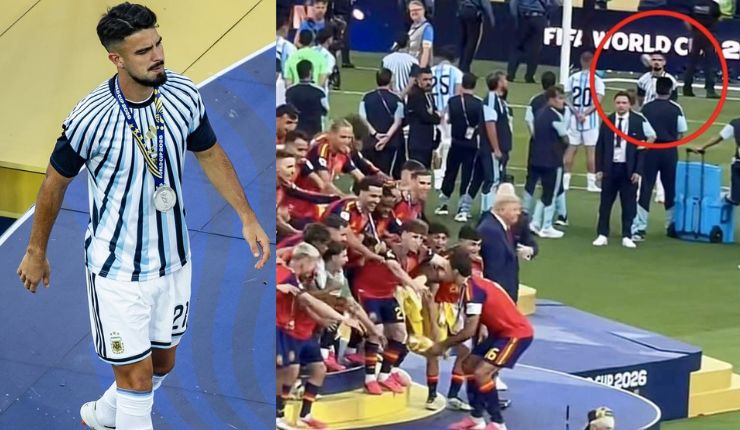 Marcó la diferencia: Futbolista argentino contó por qué fue el único que miró la premiación de España