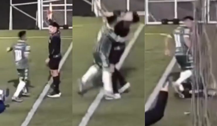 Expulsado de la competeción: El duro castigo a futbolista que agredió a juez de línea en Argentina