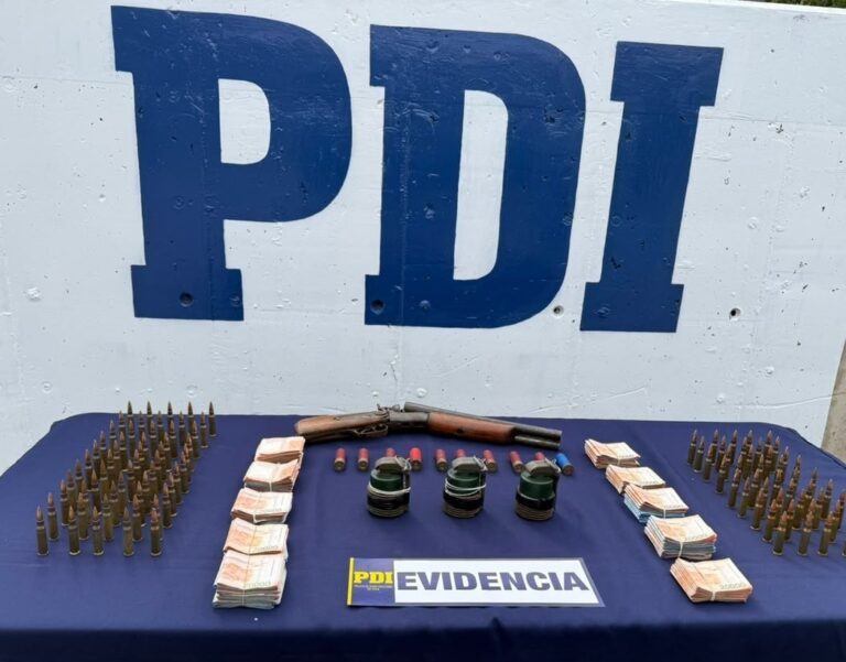 Incautan granadas, una escopeta y más de 100 municiones durante operativo en Los Vilos