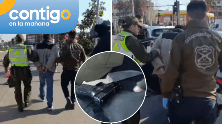 Conductor de microbús en Independencia fue detenido en fiscalización: Portaba dos cuchillos y un arma