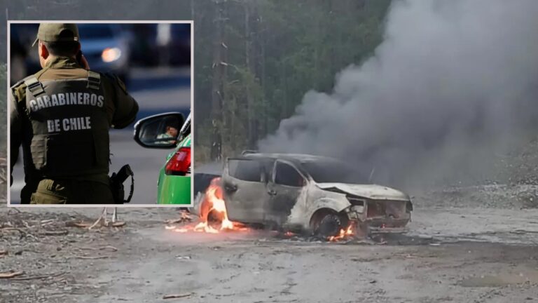Ataque incendiario en Collipulli: Desconocidos queman camioneta en cercanías de predios forestales