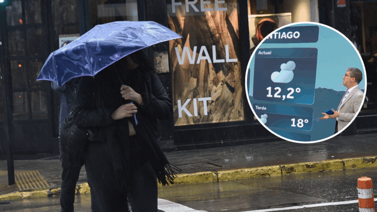 No olvides tu paragua: A qué hora llegará HOY la lluvia en Santiago