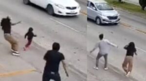 Se tiró al suelo y esquivó a un auto: Hombre salva heroicamente a una niña de ser atropellada