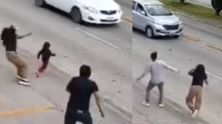 Se tiró al suelo y esquivó a un auto: Hombre salva heroicamente a una niña de ser atropellada