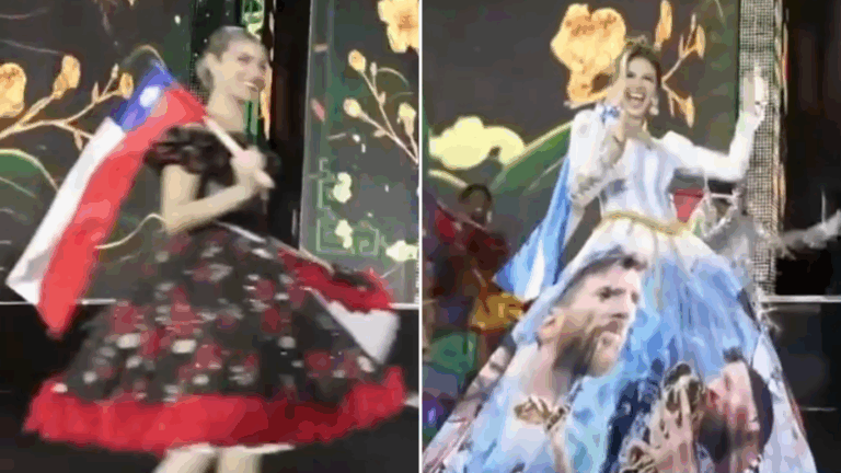 Plumas, alas y collage de Messi: Ignacia Fernández compite contra extravagantes looks en Miss Mundo 2026