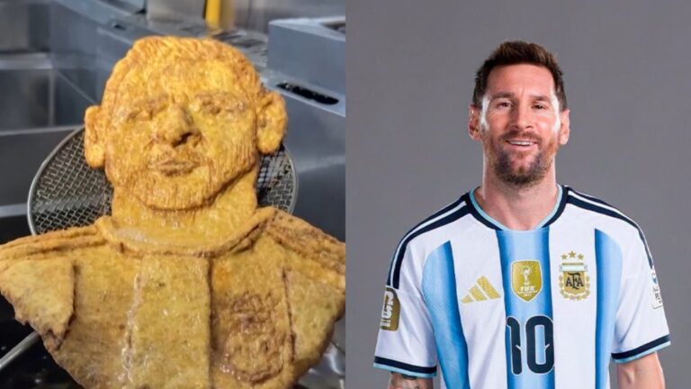 ¿La probarías? Argentinos crean una milanesa con la cara de Lionel Messi en homenaje por su retiro