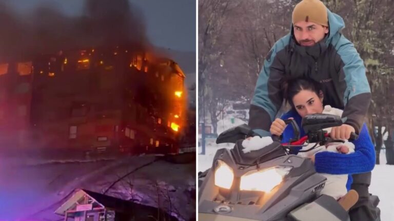 Publicó videos de la emergencia: Pangal Andrade lamentó incendio que arrasó hotel en Nevados de Chillán