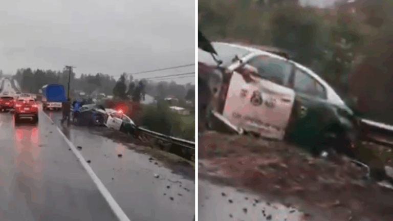 VIDEO | Reportan grave volcamiento de patrulla de Carabineros en La Araucanía