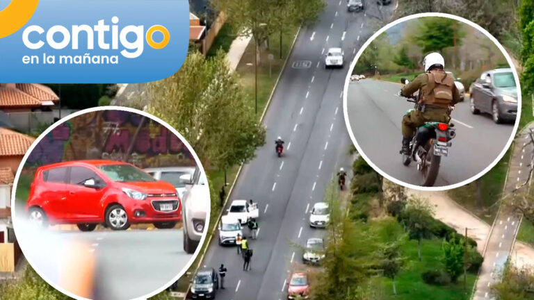 ¡Hasta con toma aérea! Auto se dio a la fuga en plena fiscalización y desató intensa persecución policial
