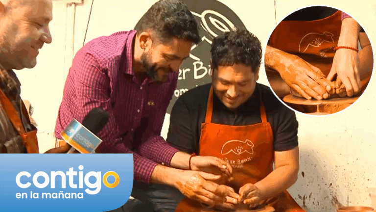 ¡Cosas que pasan! Gino Costa intentó hacer un chanchito de greda y terminó con escena de “Ghost”