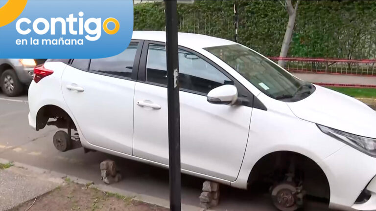 Roban las cuatro ruedas de un vehículo estacionado en San Miguel: Vecinos denuncian que no es la primera vez