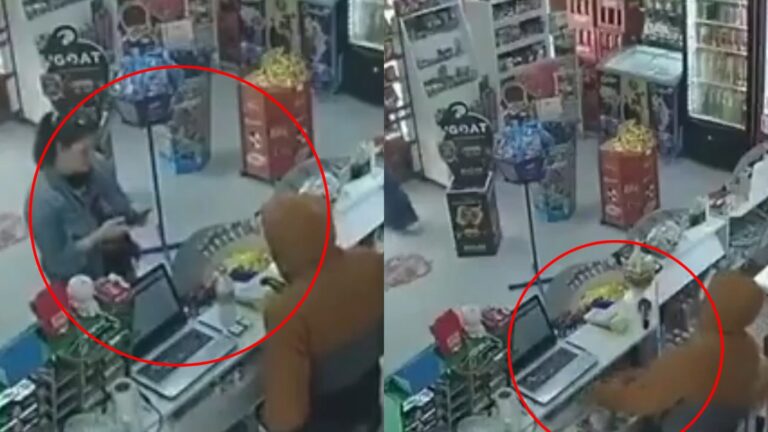 El insólito momento en que un ladrón se hizo pasar por vendedor y cobró a una clienta durante un asalto