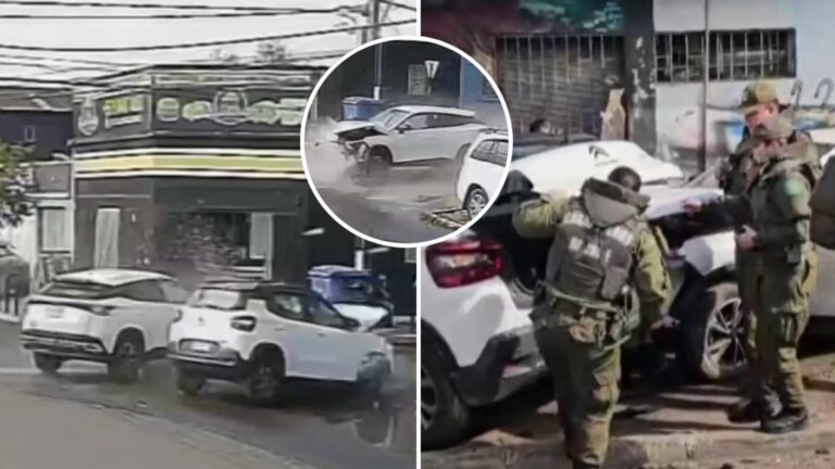 VIDEO | Persecución por auto robado terminó con impactante colisión de alta energía en Santiago