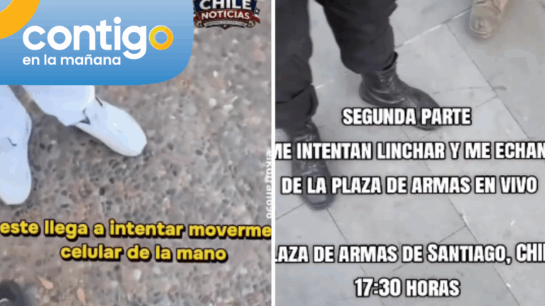Tiktoker que grababa en la Plaza de Armas de Santiago fue amenazado y expulsado: Afirma que lo siguieron