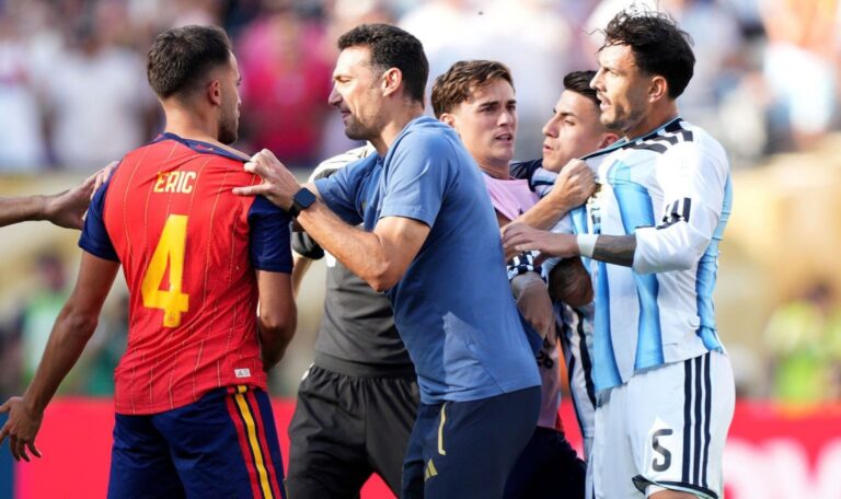 Quieren la pena mínima: Argentina pide a la FIFA reducir sanciones tras pelea en final del Mundial
