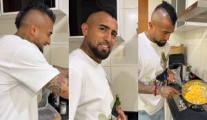 Arturo Vidal sorprendió con video cocinando por primera vez para su hijo: 