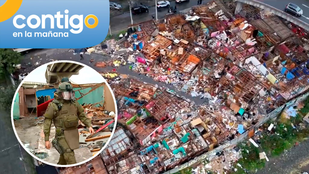Desalojo de toma ilegal en Maipú: Registran demolición de campamento donde encontraron cuerpo de Ronald Ojeda