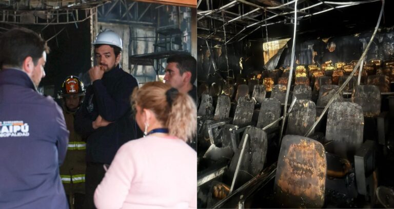 “Imposible describir la pena”: La reacción de Vodanovic tras devastador incendio en teatro de Maipú
