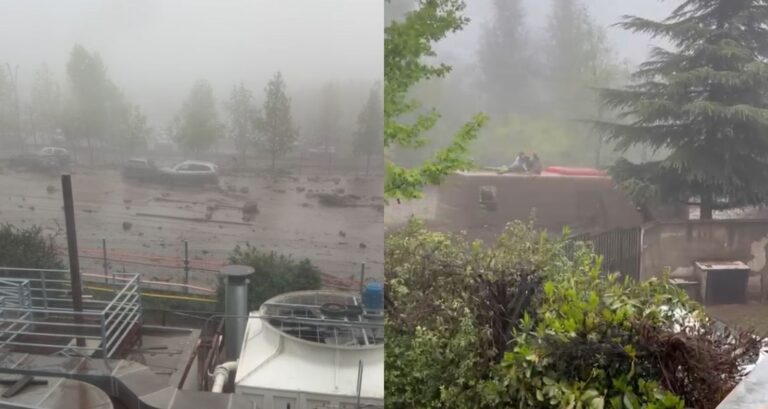 Emergencia en Las Condes: Lluvias provocan inundaciones y arrastran vehículos en zona oriente