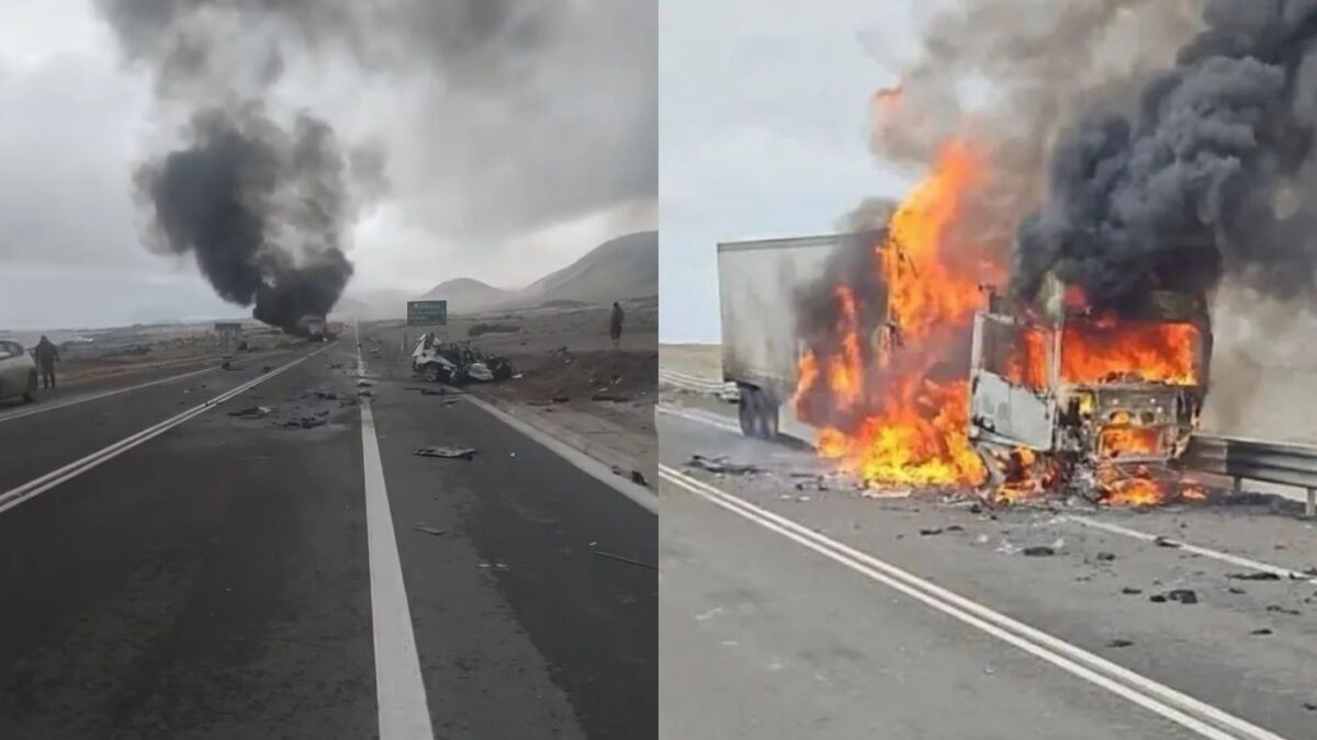 Photo : Chilevisión Un mort dans un accident impliquant trois véhicules sur la Ruta 5 Norte