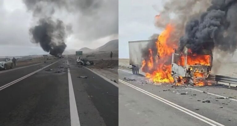 Fatal accidente en Ruta 5 Norte: Reportan un fallecido tras grave colisión en Chañaral