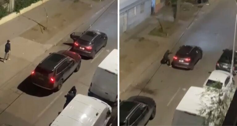 VIDEO | Les lanzaron hasta botellas: vecinos frustran encerrona a comerciante chino en Santiago