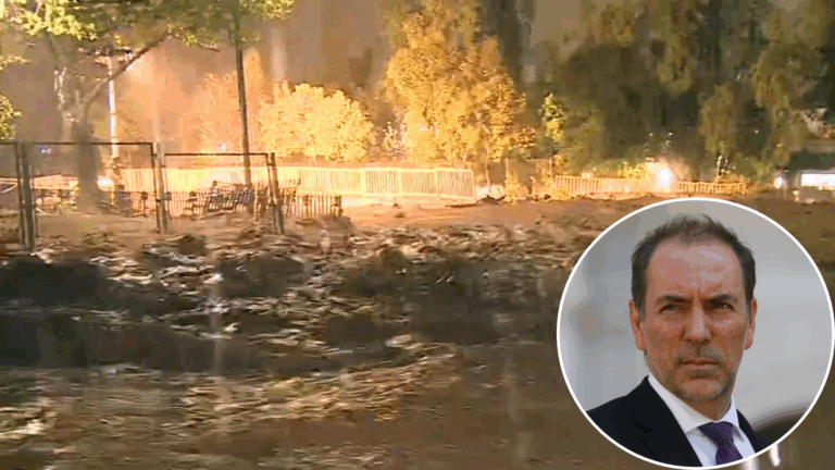 Ministro Louis de Grange confirma desborde de quebrada Honda tras intensas lluvias en Las Condes