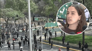 Presidenta de FECH por marcha: 