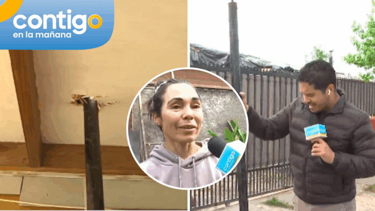 Tornado arrojó fierro de casi 2 metros y lo incrustó en techo de una casa en Requínoa: 