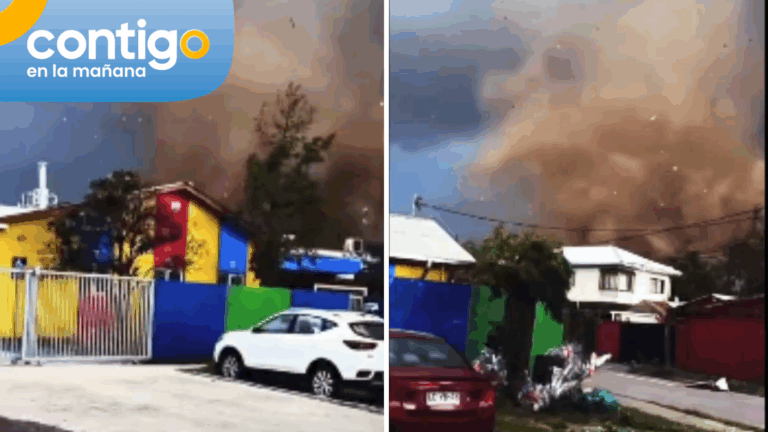 VIDEO | Inéditos registros muestran el furioso paso del tornado EF-2 por el centro de Requínoa
