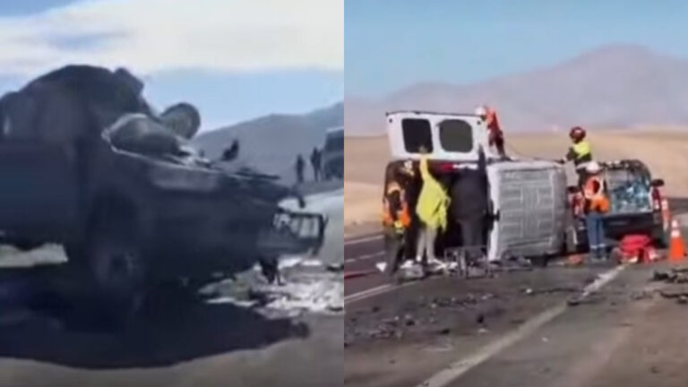 Grave accidente de tránsito dejó 12 lesionados camino a Minera Escondida en Antofagasta