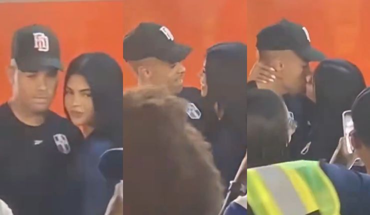 Le pidió una foto y terminó a los besos: El inesperado momento de futbolista dominicano con hincha
