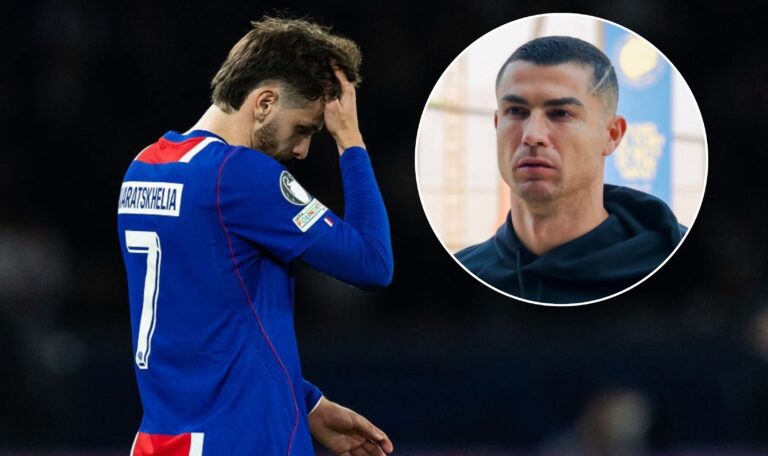 La desazón de Khvicha Kvaratskhelia tras sufrir grave lesión: Cristiano Ronaldo lo respaldó