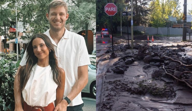 La preocupación de Laura Urruticoechea, pareja de Nicolás Jarry, por lluvias en Las Condes: 